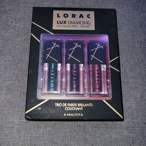 Lorac Lux Diamond Eye Gloss Trio- Sunset NWT